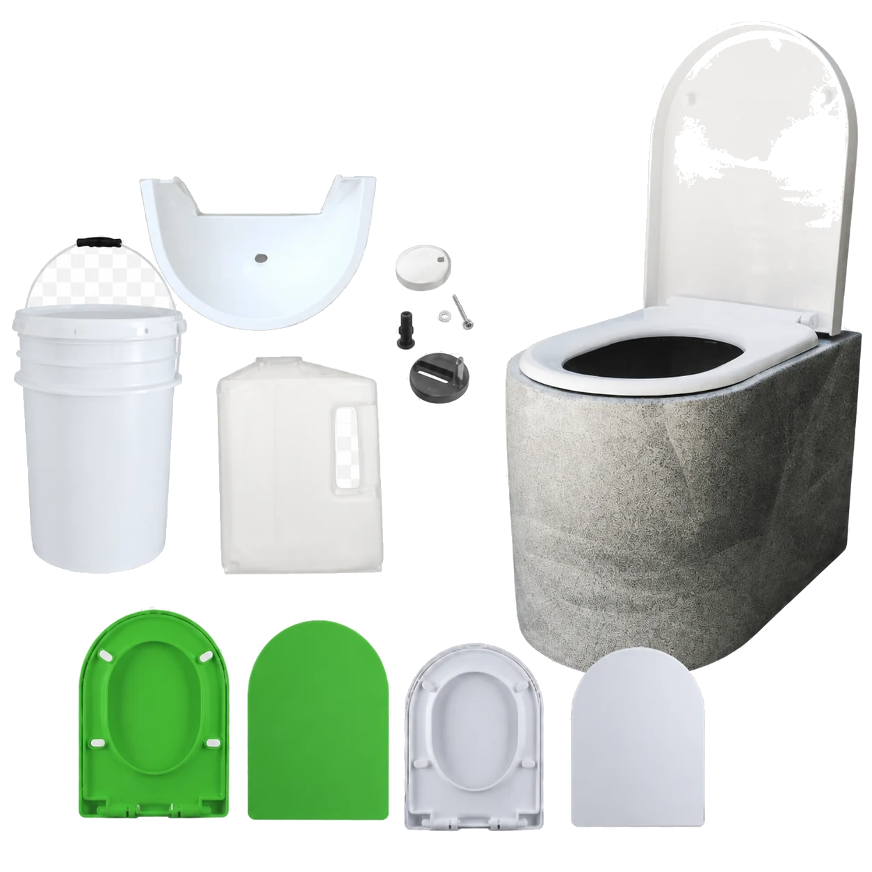Baño seco para cubeta con separación de orina
