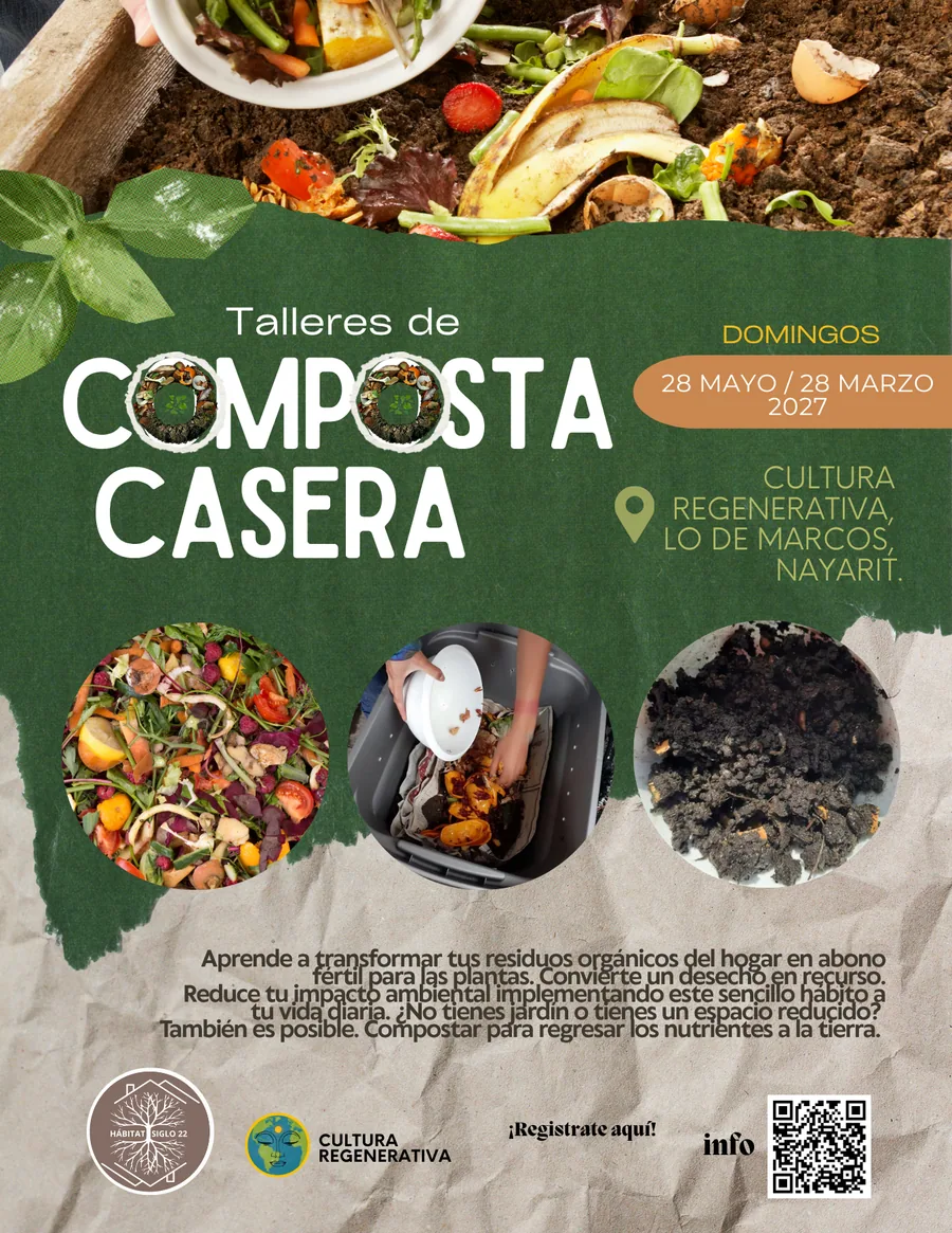 Cartel del taller de Composta casera