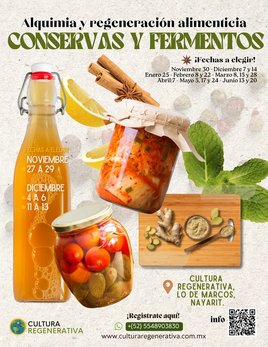 Cartel del taller de Conservas y fermentos